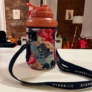 Hydrojug with floral sleeve/carrier